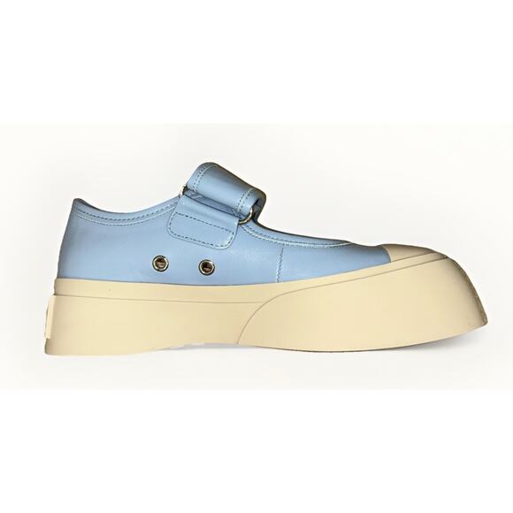 Marni Mary Jane Sneakers- EUR 36 /US 5.5 - Baby Blue Leather Shoes- Retail $875 - Picture 3 of 8